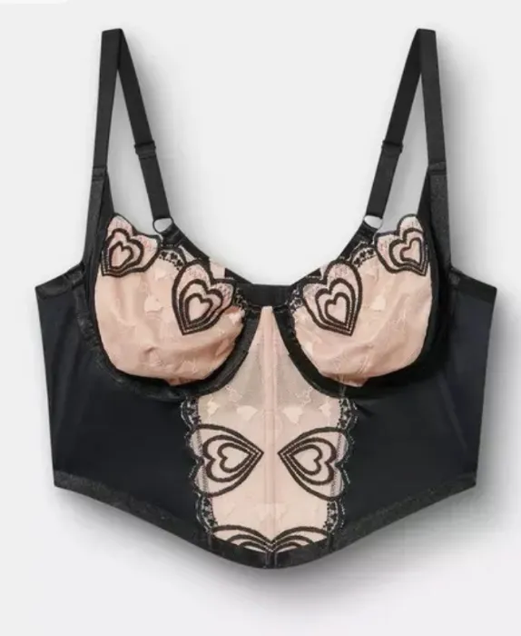 Coquette Heart Lace Bustier