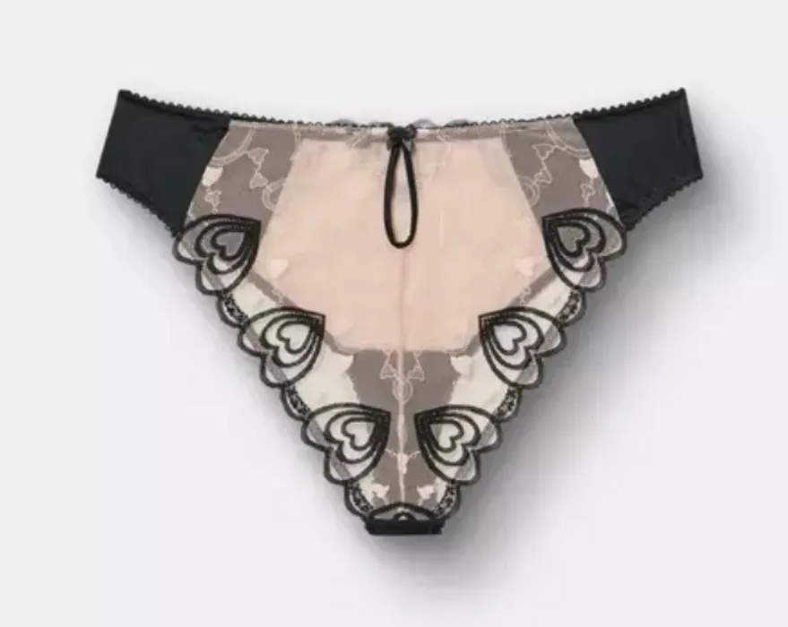 Coquette Heart Lace Tanga