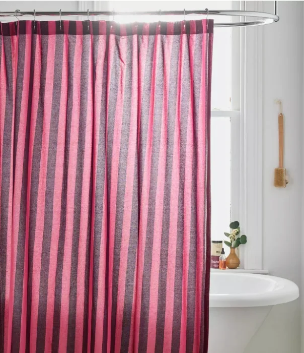 Awning Stripe Patterned Shower Curtain