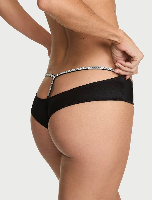 VS Cheeky panties with a low back and sparkly lettering