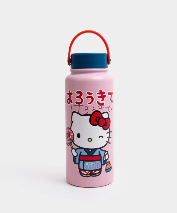 Hello Kitty® 900ml stainless steel thermal water bottle without spill protection
