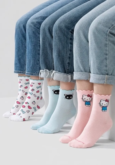 Hello Kitty© Socks, Medium Fit - Cotton