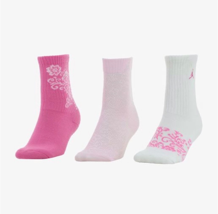 Jordan Floral Lace Crew 3 Pairs