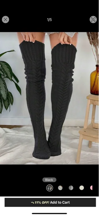 Black sweater thigh high 