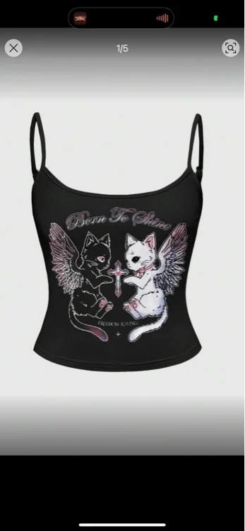 Angel cat tank top 