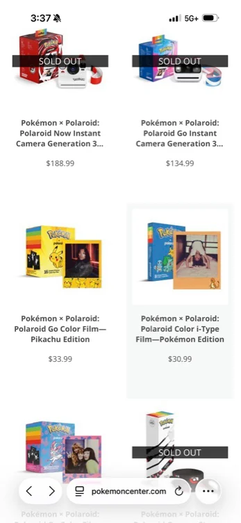 Charmander Polaroid sleeves 