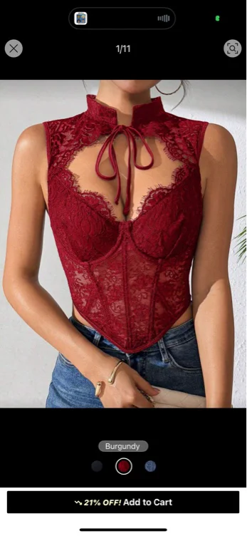 EZNV 1pc Lace Patchwork Fishbone Corset Top, Waist Cincher Bustier