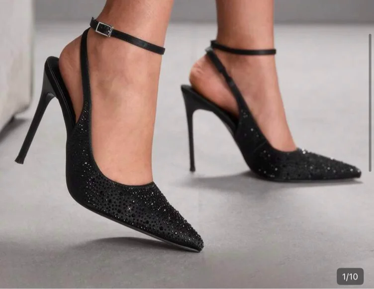 Diamond kitten heels 