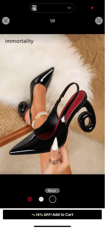 Curly kitten heels 