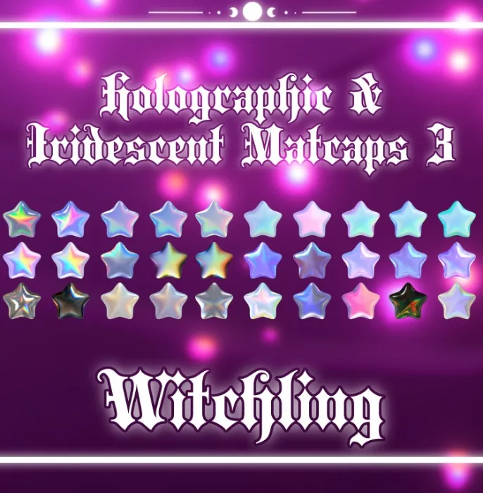Holographic & Iridescent Matcaps 3