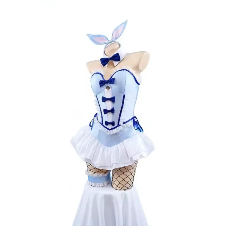 My Dress-Up Darling Kitagawa Marin Cosplay Blue Bunny Girl Marin Kitagawa Wig Bunny Ear Cosplay Costume Con Outfit