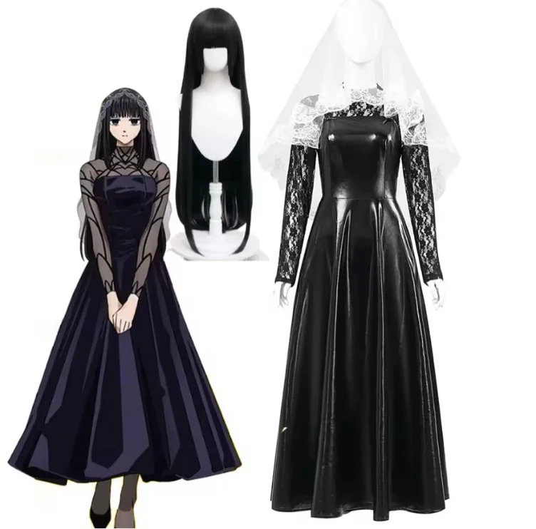 Osaragi cosplay anime Sakamoto Days costume wig dress veil coat women's outfit assassin shishiba halloween carnival full set