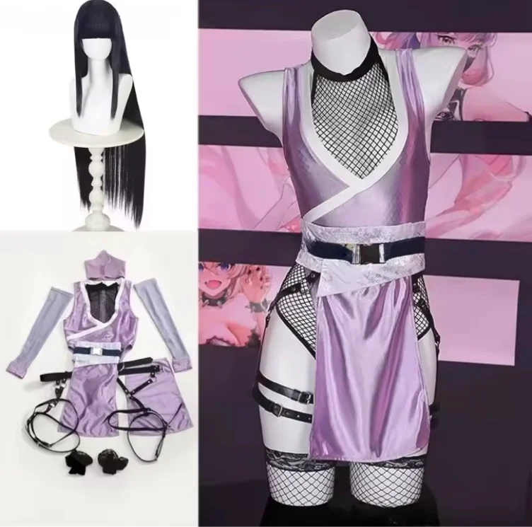 Hinata Hyug Cosplay Yakugan Princess Costume Doujin Dress Ninja Original Manga White Eye Princess Female Halloween Party
