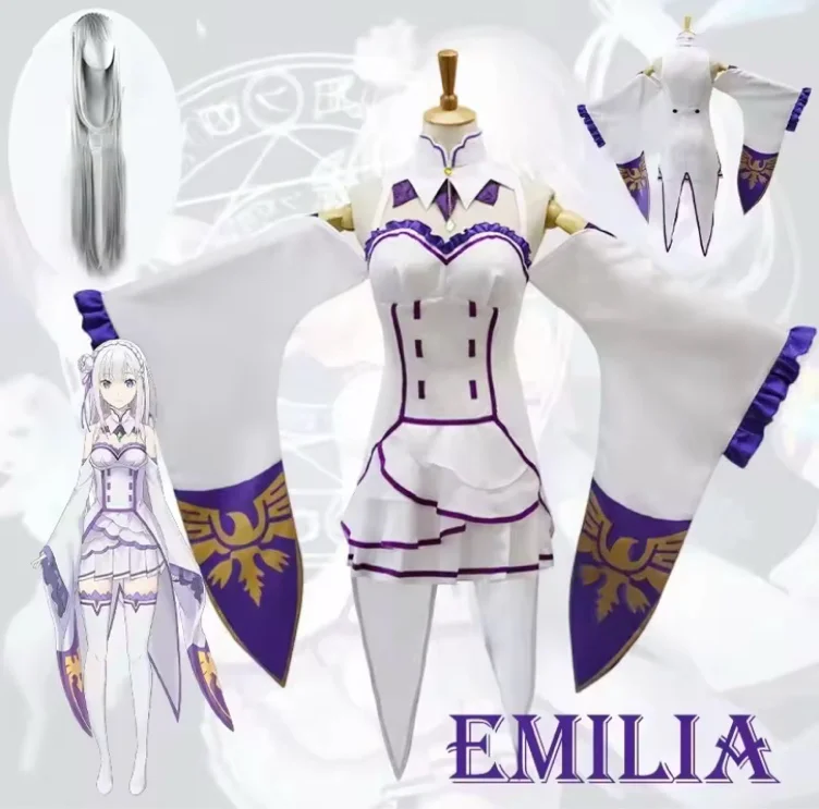 Re Zero Kara Hajimeru Isekai Seikatsu Emilia Cosplay Costume