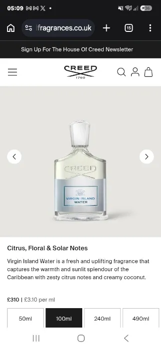 Creed - Virgin Island Water