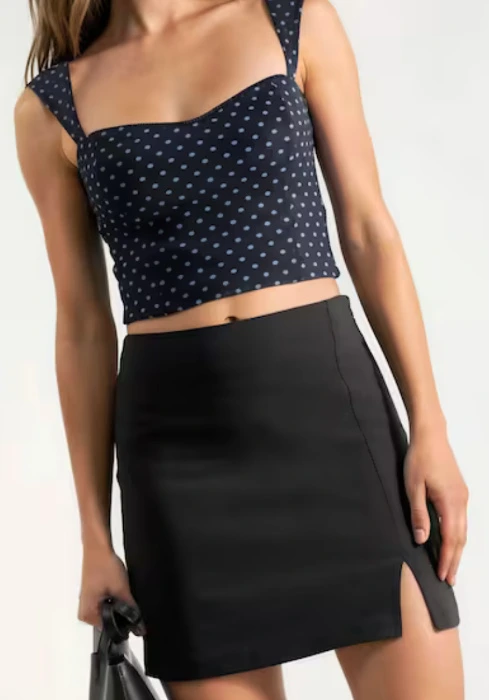 ASOS DESIGN mini skirt in black