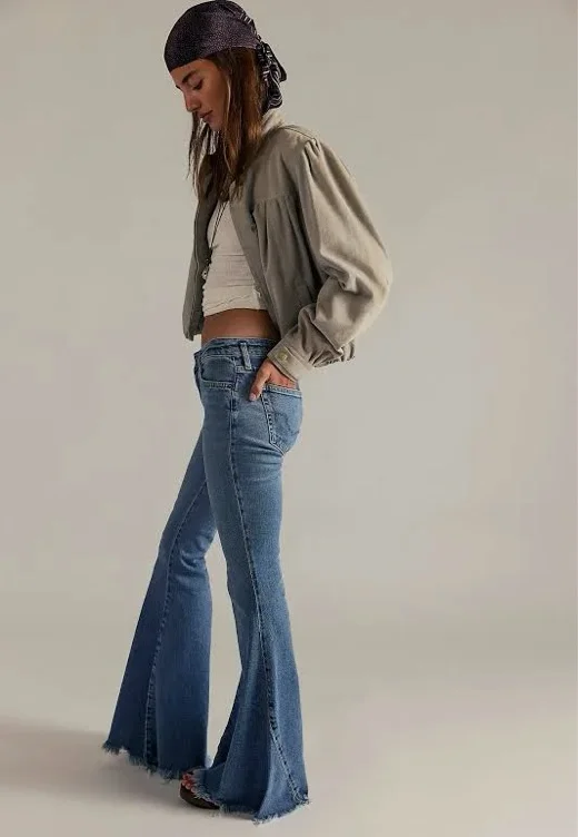 High rise flare jeans