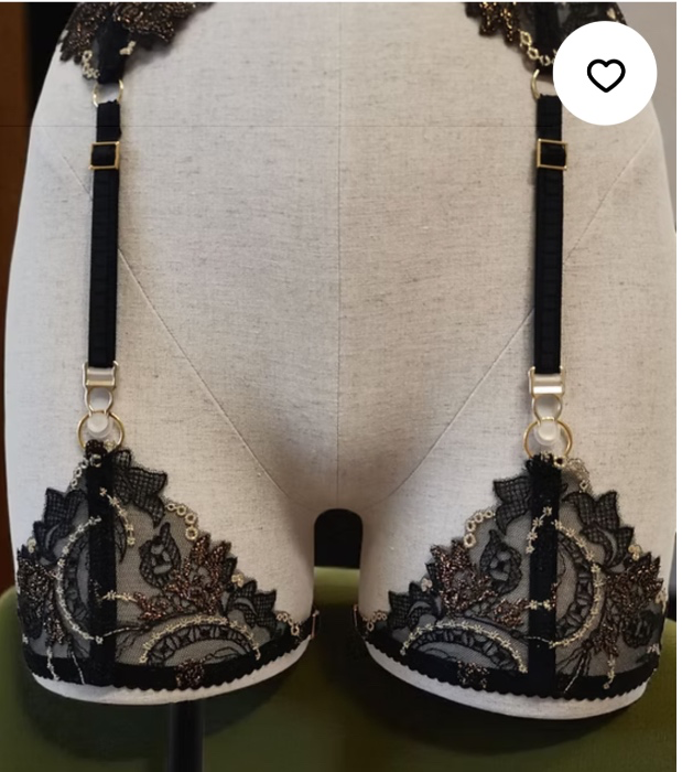 Noir d'Or garters (pair)