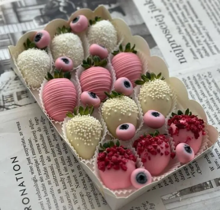 Strawberry in a chocolate