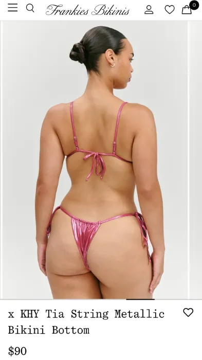 x KHY Tia String Metallic Bikini Bottom