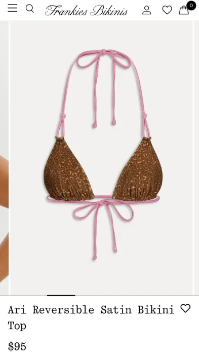 Ari Reversible Satin Bikini Top