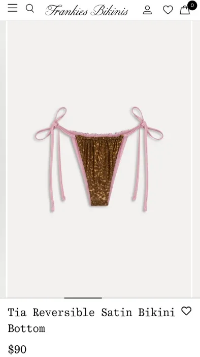 Tia Reversible Satin Bikini Bottom