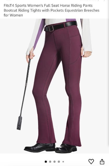 Women's Full Seat Horse Riding Pants Bootcut Riding Tights with Pockets Equestrian Breeches for Women Black XS : Sports & Outdoors
