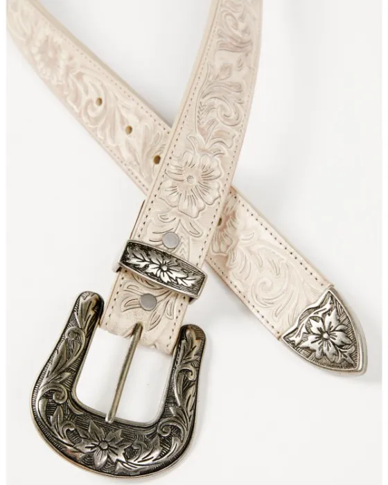 Shyanne Women's Buckle Floral Embossed Western Belt