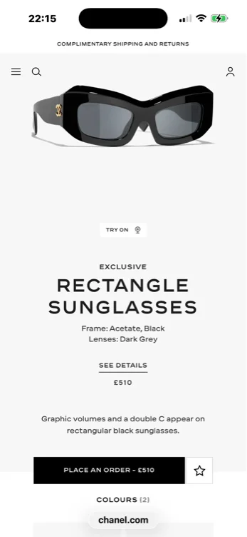 🖤 Chanel Rectangle Sunglasses 🖤