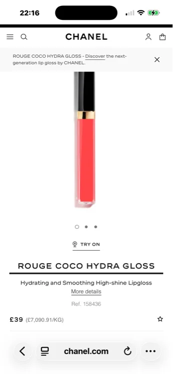💋Chanel Hydra Rouge Gloss 