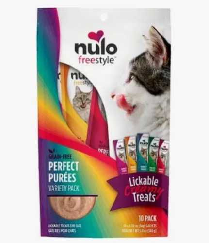 Nulo Freestyle Perfect Purees Variety Pack Grain-Free Lickable Cat Treats