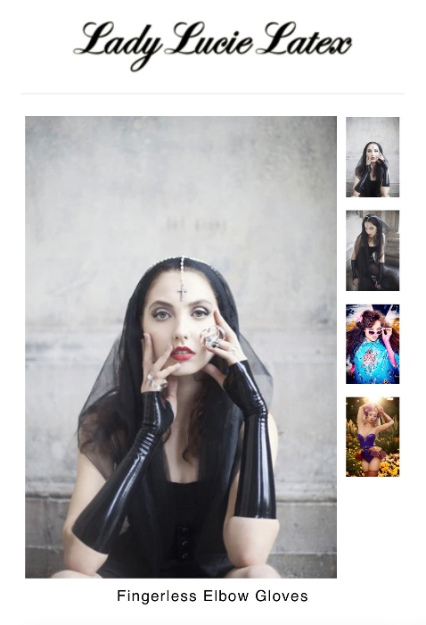 New Latex: Fingerless elbow gloves