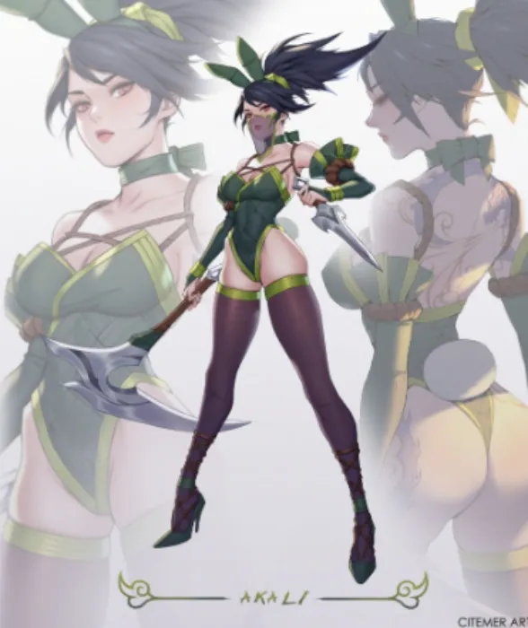 Akali bunny cosplay
