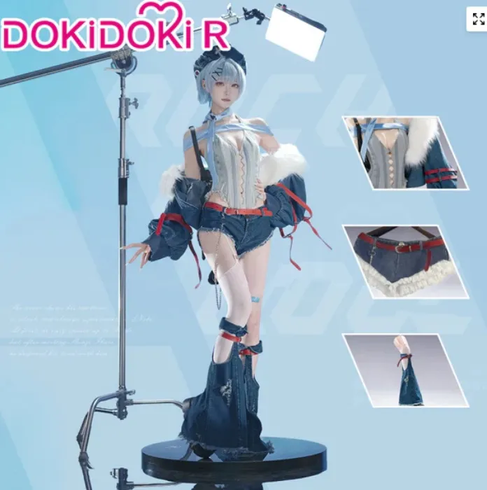 DokiDoki-R Anime Cosplay Rock Band Costume Bule MengYaXiang Studio Doujin | Original Drawing Ver. / Costume Only-S-Order Processing Time Refer to Description Page