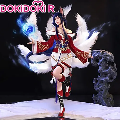 Ahri Cosplay Costume + Wig