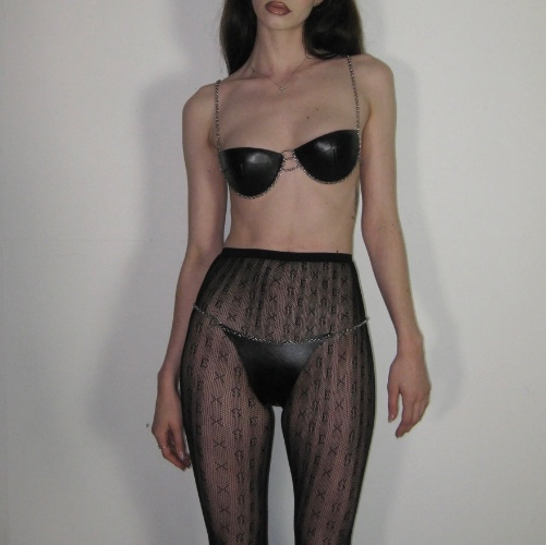 R & M Leathers Web Tights Black