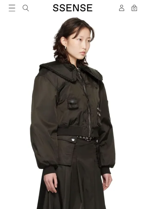 Brown Duchesse Nylon Bomber Jacket