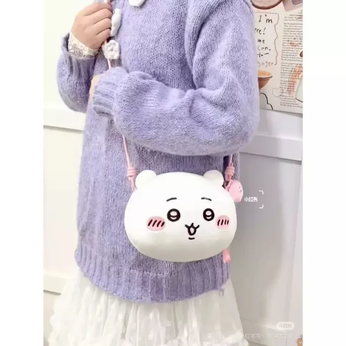 PLEAS EPLEASE PLEASE PLEASE Miniso Chiikawa plush message bag 20*12.4 CM