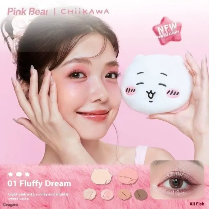 Chiikawa Portable Pink Glitter Eyeshadow