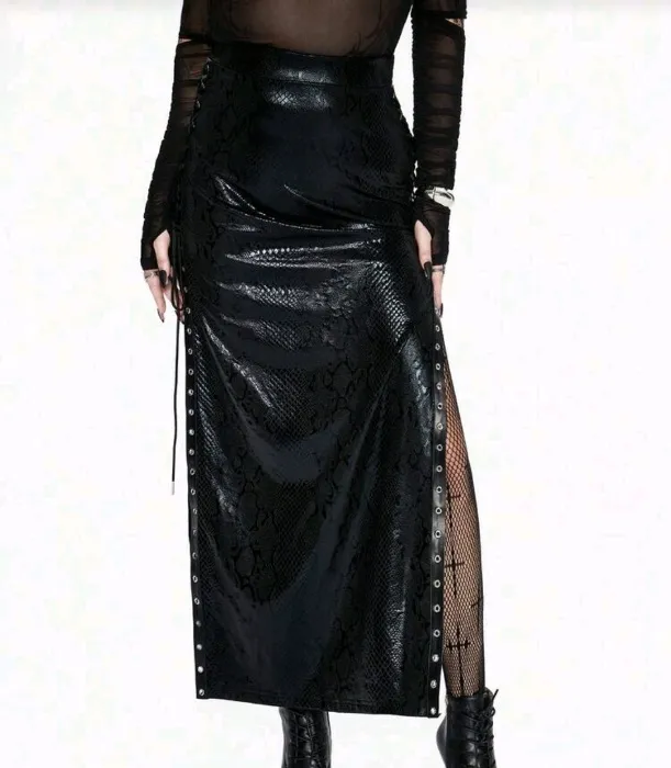 Kígyóbőrmintás szoknya