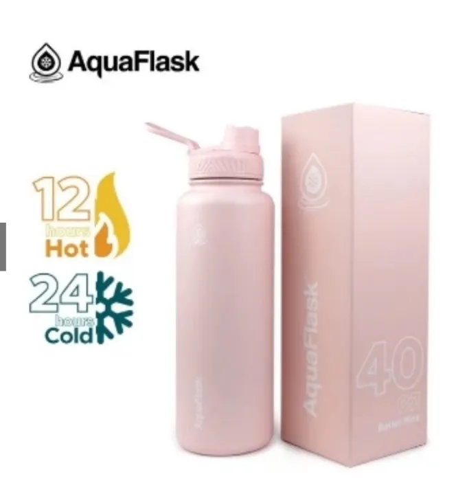 Aquaflask (14/18/22/32/40oz) Wide Mouth with Spout Lid Vacuum Insulated Drinking Water