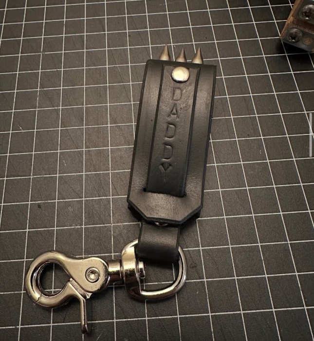 Custom Black Lagoon Leather Keychain 