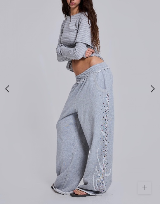 Grey Marl Hardcore Jewel Monster Joggers