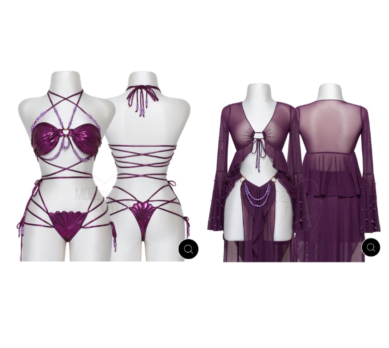 Purple Siren FULL SET Bikini + Bikini cover 