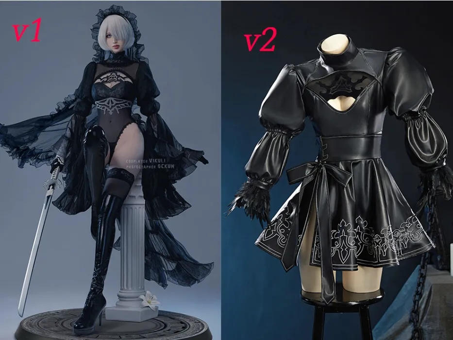 2B Cosplay (Outfit + Wig + Shoes + Contact lenses)