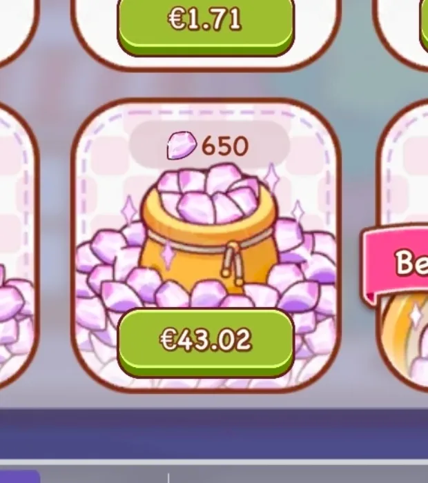 650 gems (Good Coffee mobile game)