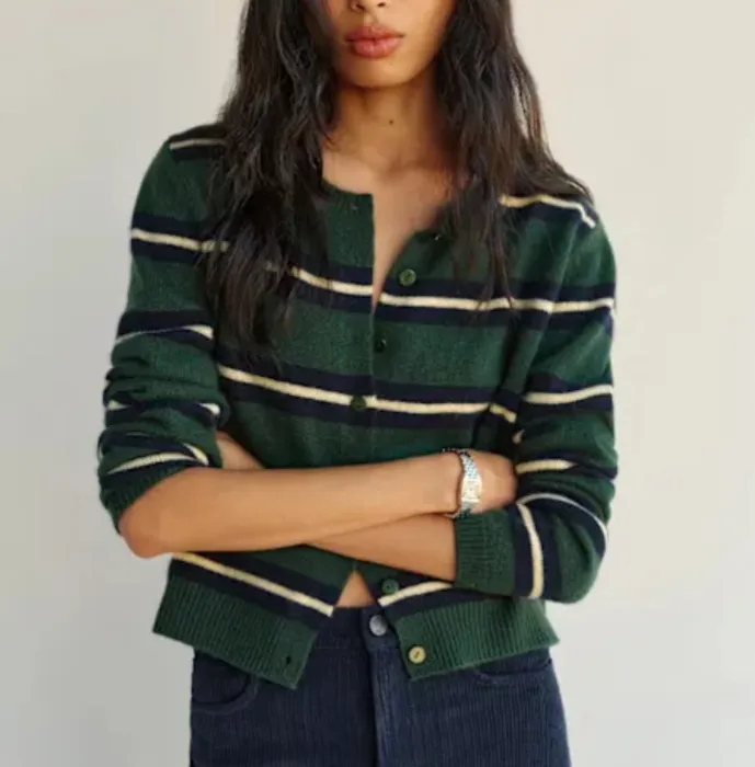 Clara Cashmere Crew Cardigan