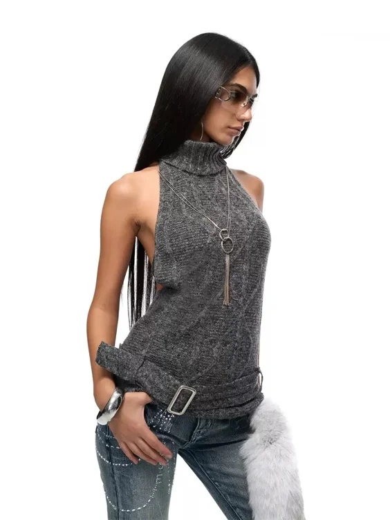 cable knit backless !