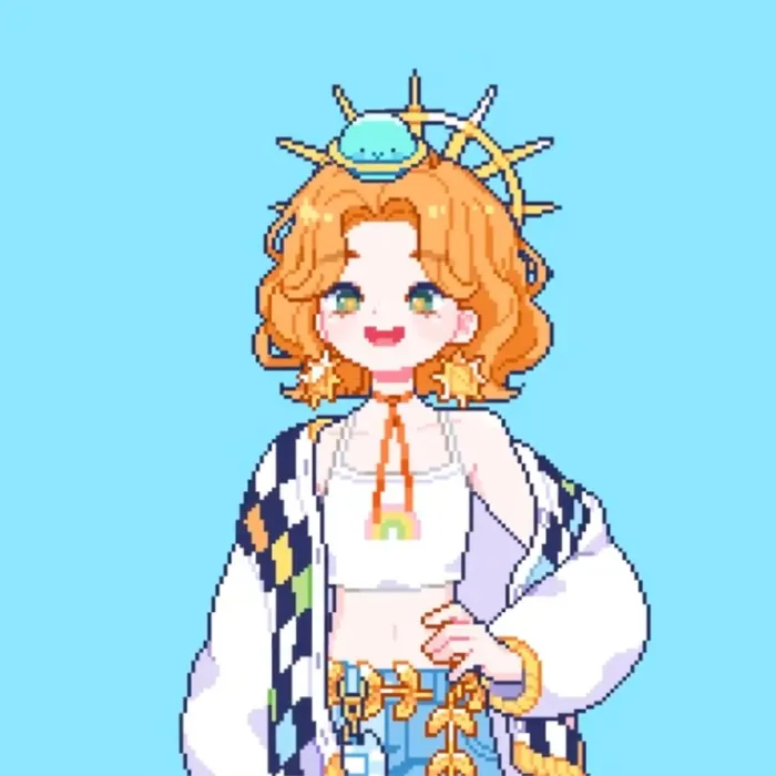 Pixel VTuber Model | Art & Rig | Half Body