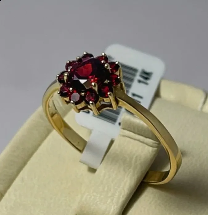 14k Gold Garnet Ring